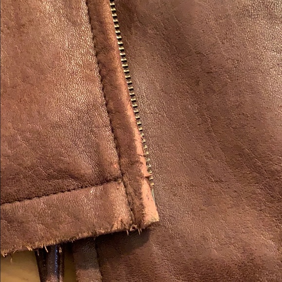 Leather Bomber Style Jacket - Picture 9 of 16